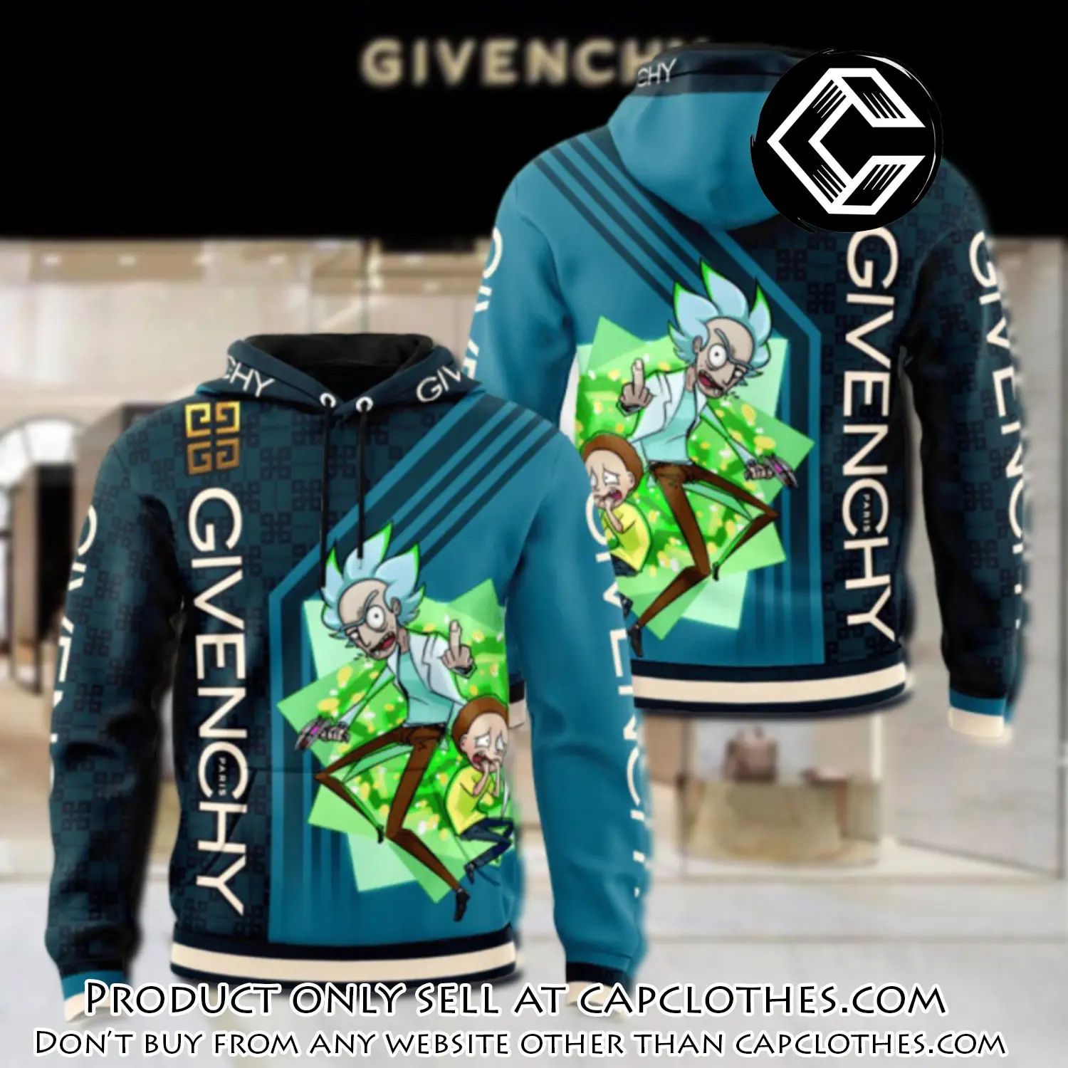 Givenchy rick and morty unisex hoodie luxury brand gifts  jh2011 cc5121106